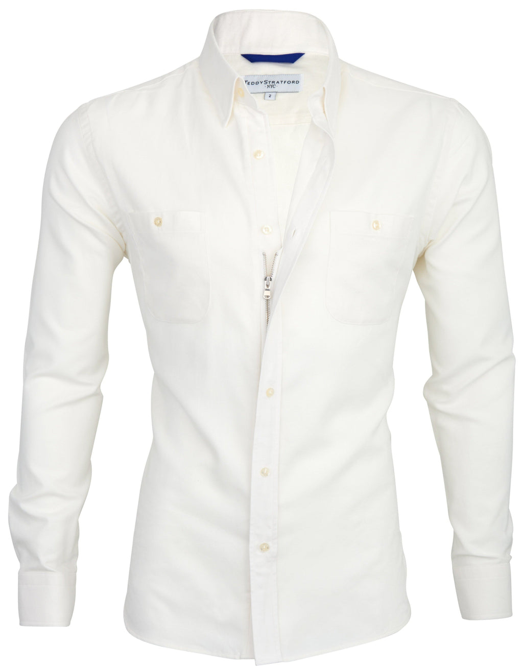 Two-Pocket Organic Oxford in Ivory